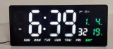 Ceasuri LED de perete și de birou cu afișaj bicolor de 5 inch, cu dată și temperatură