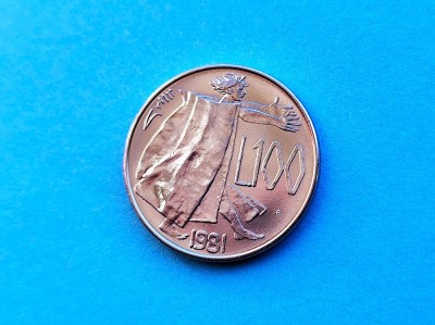 100 Lire 1981 San Marino-UNC-RAR foto
