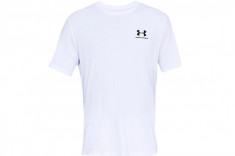 Tricou Under Armour Sportstyle Left Chest Tee 1326799-100 alb foto
