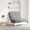 VidaXL Canapea futon cu saltea, alb, 100x206x11 cm, lemn masiv de pin 846767