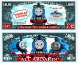 !!! SUA = FANTASY NOTE (TJ6) = DESENE ANIMATE : THOMAS LOCOMOTIVA - 2012 - UNC