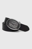 Levi&#039;s curea de piele culoarea negru