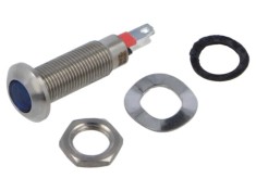 Lampă de control LED plată albastră 3,2V MARL IP67 &Oslash;8,1mm