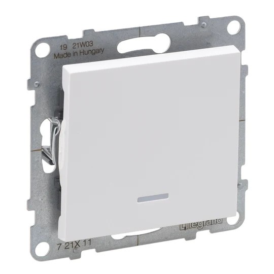 Intrerupator simplu cu led Legrand Suno alb 721111