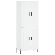 Dulap inalt, alb, 69,5x34x180 cm, lemn compozit