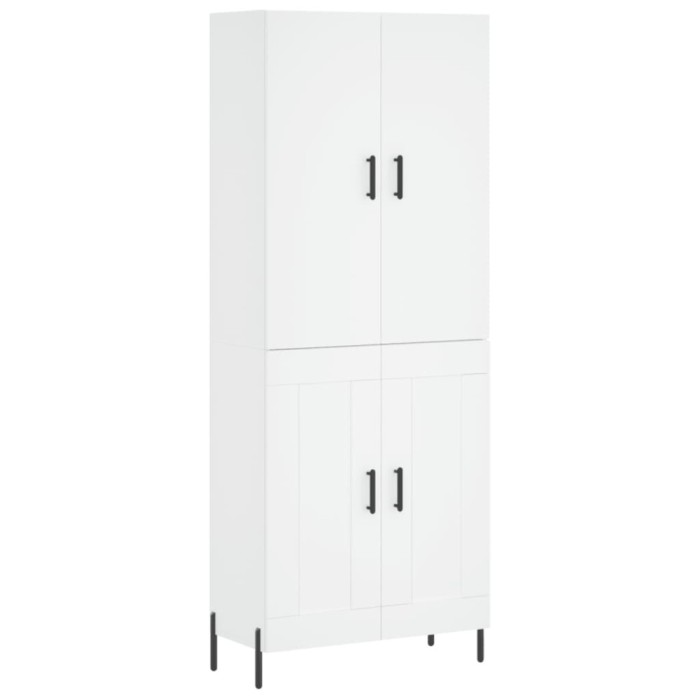 Dulap inalt, alb, 69,5x34x180 cm, lemn compozit