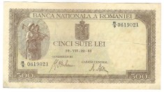 Bancnota 500 lei 1941 - Romania