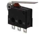 Micro&icirc;ntrerupător SNAP ACTION cu manetă IP67 SPDT 0,1A/30VDC