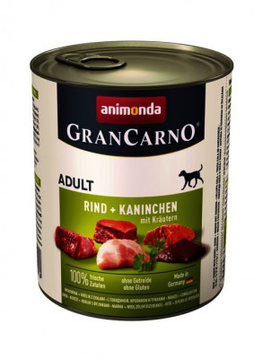 Animonda tin GranCarno Fleisch Adult Rabbit + Herbs - 800 g foto