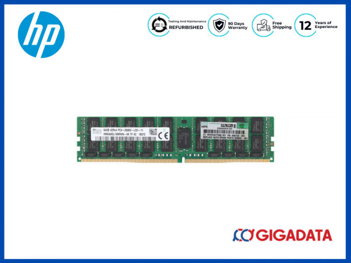 HP 64GB (1X64GB) 4DRX4 PC4-21300-LR DDR4-2666MHZ MEM KIT