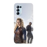 Husa compatibila cu Oppo A54 5G, Viceversa, model Ragnar and Lagertha Vikings, Silicon, TPU, Transparent, Carcasa