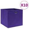 Gossi cutii de depozitare 10 buc. violet, 28x28x28 cm, textil netesut