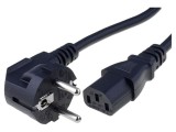 Cablu Alimentare 3x1mm2 cu Ștecăr &icirc;n Unghi și Conector IEC C13