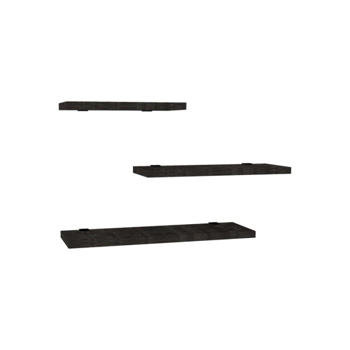 Raft perete Leila set de 3 pachet din melamina in nuanta Naturala 40x14x2cm