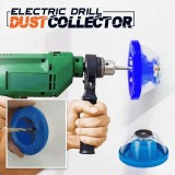 Colector Praf Burghiu 4-10mm, Dispozitiv Aspirare Praf Gaurire, Protectie Praf, Montaj Aer Conditionat, Instalatii Tehnice, Albastru