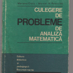 C8317 CULEGERE DE PROBLEME DE ANALIZA MATEMATICA DE MARIANA CRAIU