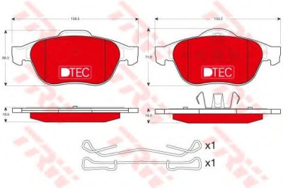 Set placute frana,frana disc RENAULT VEL SATIS (BJ0) (2002 - 2016) TRW GDB1468DTE foto