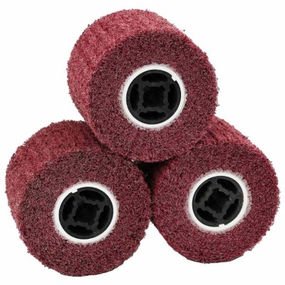 vidaXL Role de șlefuire 3 pcs Roșu 12 x 12 x 10 cm fibră sintetică foto