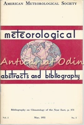Meteorological Abstracts And Bibliography - Nr.: 5 foto