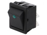 Intrerupator Rocker DPST ON-OFF 16A 250V Negru