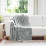 VidaXL Pătura de aruncat Gri 130 x 150 cm Molton 42016985