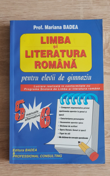 Limba și literatura rom&acirc;nă pentru elevii de gimnaziu, clasele V-VI-Mariana Badea