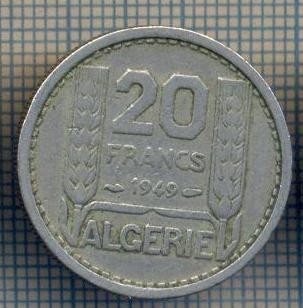 AX 451 MONEDA -ALGERIA COLONIE FRANCEZA-20 FRANCS-ANUL 1949 -STAREA CARE SE VEDE foto