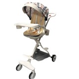 C&Auml;rucior sport 3 &Atilde;&reg;n 1, reversibil, pliabil, pozi&Egrave;ie somn, tav&Auml; mas&Auml;, roti 360&Acirc;&deg;, suport pahar, copertin&Auml; soare, crem model jungl&Auml;, 6-36 luni