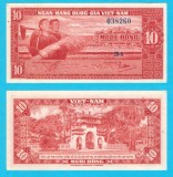 Vietnam Sud (pick 5) 10 Dong 1962 aUNC; Morm&acirc;ntul lui L&ecirc; Văn Duyệt