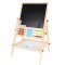 Tabla educativa tip sevalet, cu 2 fete, socotitoare, marker, burete, creta, lemn, 41x32x67 cm, Kruzzel GartenVIP DiyLine