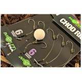 Montura Chod rig scurt nr.4 / 20lb/ 3buc/ plic Korda