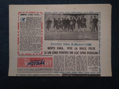 ZIARUL SPORTUL SUPLIMENT FOTBAL 27 IANUARIE 1989 foto