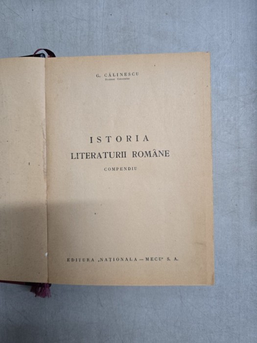 Istoria literaturii rom&acirc;ne - G. Călinescu