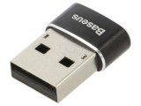 Adaptor USB 2.0 Baseus USB A la USB C negru High Speed