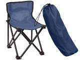 Scaun pliabil pentru pescuit si camping, cu husa transport, fotoliu pliabil confortabil, cadru metalic, albastru, 69x43x43 cm
