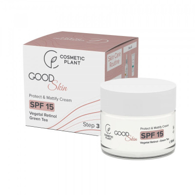 Good Skin Protect &amp;amp; Mattify Cream cu SPF 15 Vegetal Retinol si Ceai Verde 50 mililitri Cosmetic Plant foto