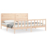 Cumpara ieftin Cadru de pat fara saltea, 200x200 cm, lemn masiv pin
