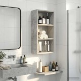 vidaXL Dulap de perete pentru baie cu raft Gri Beton 30 x 16 x 62,5 cm 889338