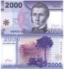 Chile 2000 Pesos 2014 P-162d Bancnota Polimer UNC