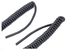 Cablu spiralat H07BQ-F 3G2.5mm2 PUR negru 0.5m-2m