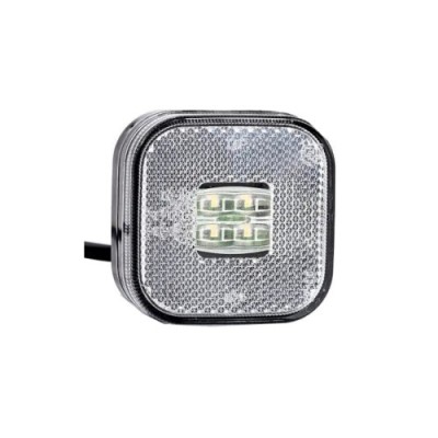 Lampa gabarit 62x62, LED, alba, 12-36V, Cod:FT-027-B Fristom Automotive TrustedCars foto