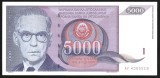 IUGOSLAVIA 5000 / 5.000 DINARA / DINARI 1991 [1] P - 111a , a UNC , aproape necirculata