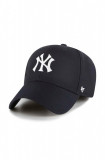 47brand șapcă din amestec de l&acirc;nă MLB New York Yankees culoarea bleumarin, cu imprimeu B-MVPSP17WBP-NYC, 47 Brand