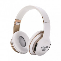 Casti Audio Sport Wireless cu FM-Mp3-Card culoare albe, Handsfree foto