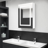 Dulap de baie cu oglinda si LED, alb stralucitor, 50x13x70 cm GartenMobel Dekor, vidaXL
