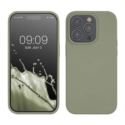 Husa Kwmobile pentru Apple iPhone 14 Pro, Verde, Silicon, KWM000016NK035C foto