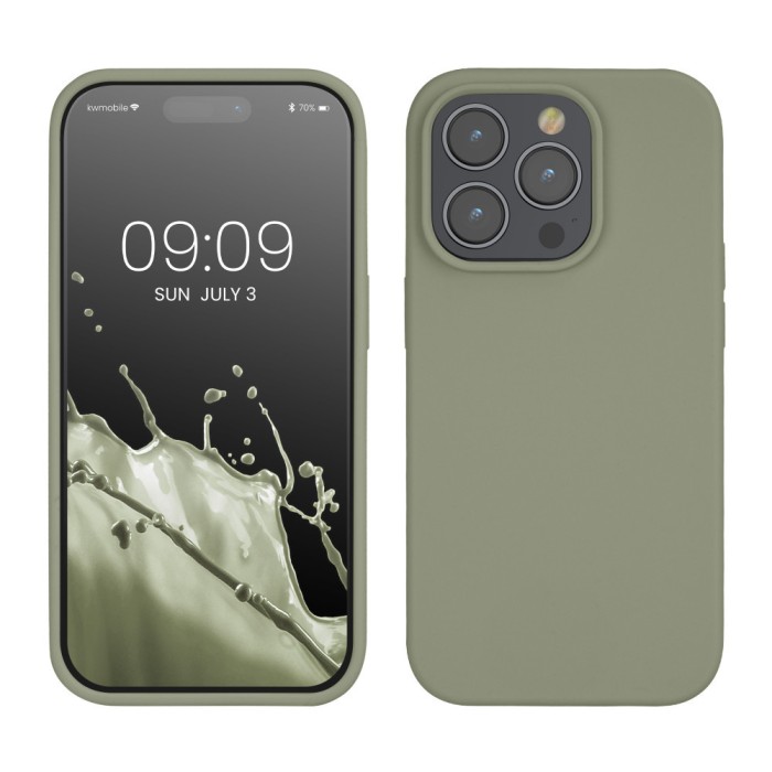 Husa Kwmobile pentru Apple iPhone 14 Pro, Verde, Silicon, KWM000016NK035C