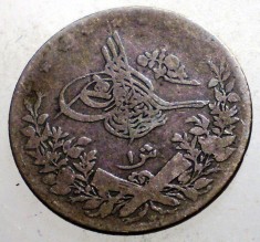 J.430 EGIPT EGYPT ABDUL HAMID II 1 QIRSH 1293/10/1884 ARGINT