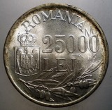 R.190 ROMANIA MIHAI I 25000 LEI 1946 XF/AUNC, Argint