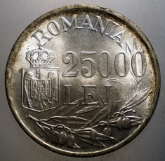 R.190 ROMANIA MIHAI I 25000 LEI 1946 XF/AUNC
